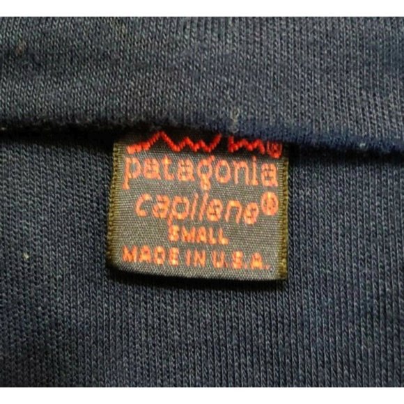 Patagonia Mens Capilene Navy Blue Shirt Size Small - Picture 3 of 5